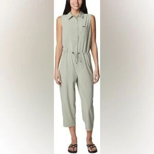 Women's COLUMBIA Sleeveless Sage Green Anytime Flex Romper Jumpsuit XL